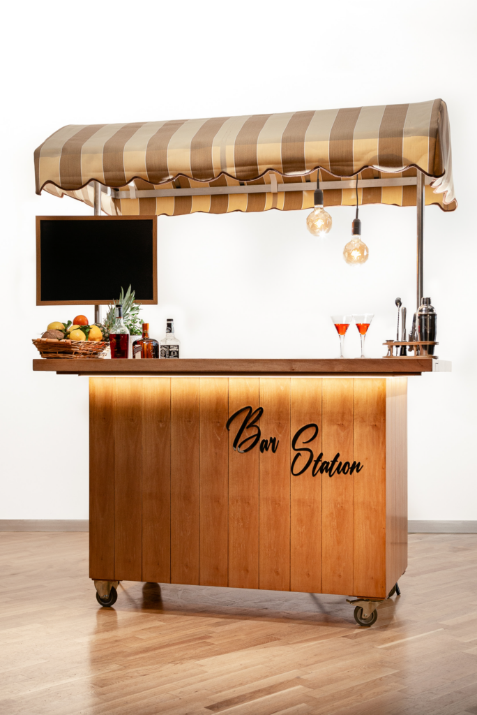 Mobile Bar Cart for Catering and Parties