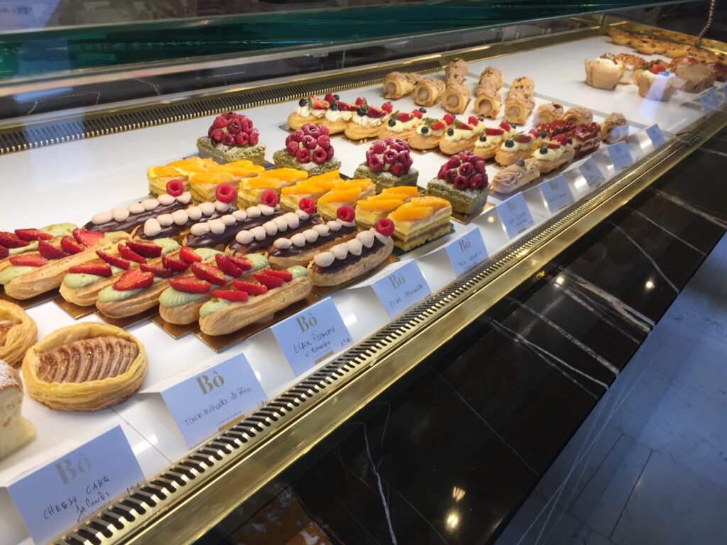 Close up of Pastry in Pastry Display