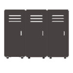Small graphic of three lockers alongside each other