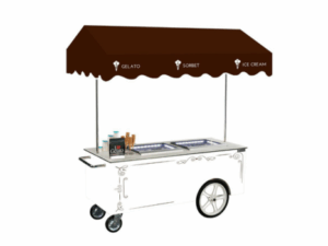 ItalCart G6 Gelato and Ice Cream Push Cart with up to six flavor