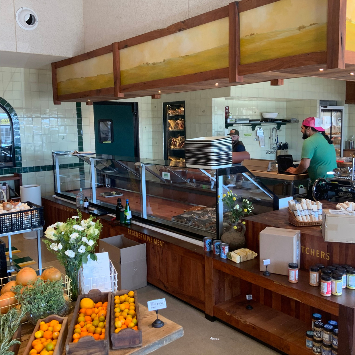 Radius Butcher Shop Custom Counter with under storage by GTI Designs